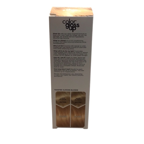 4 Pk Clairol Color Gloss Up Semi-Permanent Toning Hair Dye-Toasted Almond Blonde - Picture 12 of 14